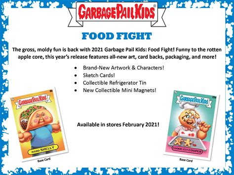 topps garbage pail kids series  food fight