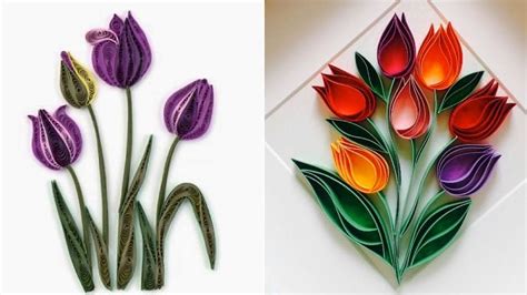 Tulip Flower How To Make Flower Paper Quilling How To Make Paper