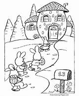 Easter Coloring Pages House Bunny sketch template