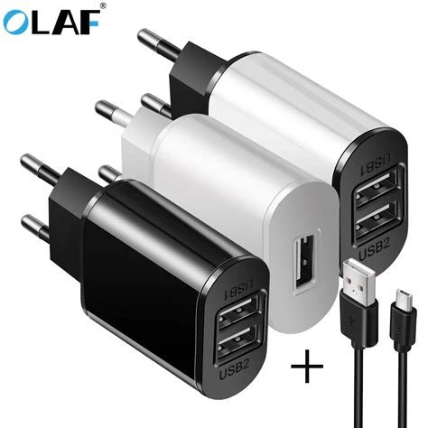 usb charger   eu plug adapter wall mobile phone charger portable charge micro cable