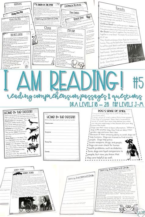 leveled reading passages  printable