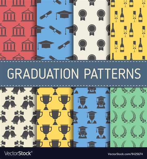 education graduation pattern collection royalty  vector