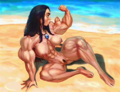 Rule 34 Abs Beach Biceps Black Hair Breasts Female