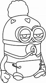 Minion Coloring Pages Baby Minions Printable Color Wecoloringpage Print Outline Getcolorings sketch template