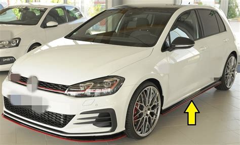 Side Skirts Diffuser For Volkswagen Golf 7 Gti Facelift Gti Tcr