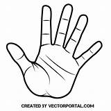 Palm Hand Drawing Vector Illustration Line Clip Choose Board sketch template