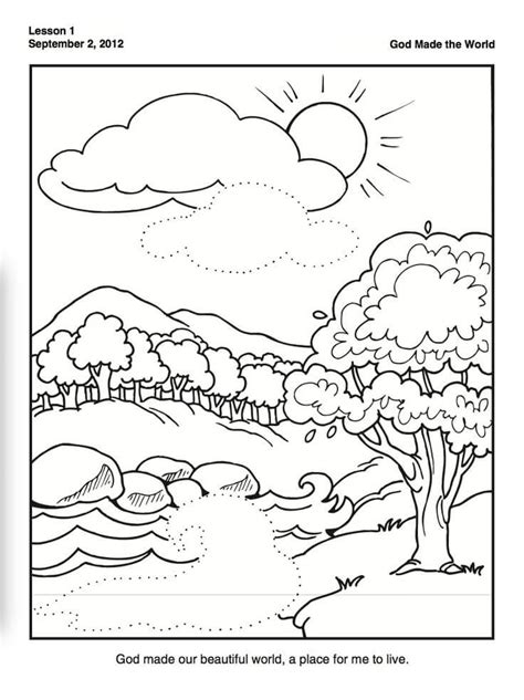 gods creation coloring pages  kids    great hands