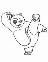 Kung Fu Coloring Pages Panda Printable Kids sketch template