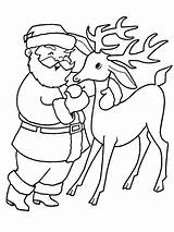 Kerstman Rendier Weihnachtsmann Rentier Reindeer Kleurplaten Malvorlagen Leukekleurplaten Besteausmalbilder Coloringpage sketch template
