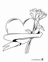 Rosen Hearts Hellokids Valentine Ausmalbilder sketch template