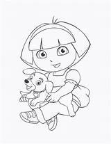 Coloring Dora Explorer Pages Color Princess Popular Coloringhome sketch template