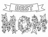 Coloring Mom Pages Printable Pdf Letter sketch template