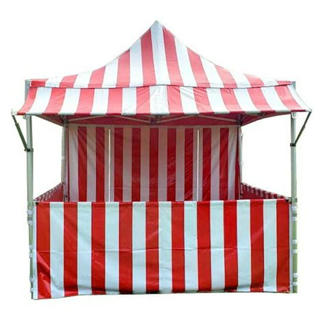 instant carnival outdoor canopy pop  tent  side walls  red striped party tents