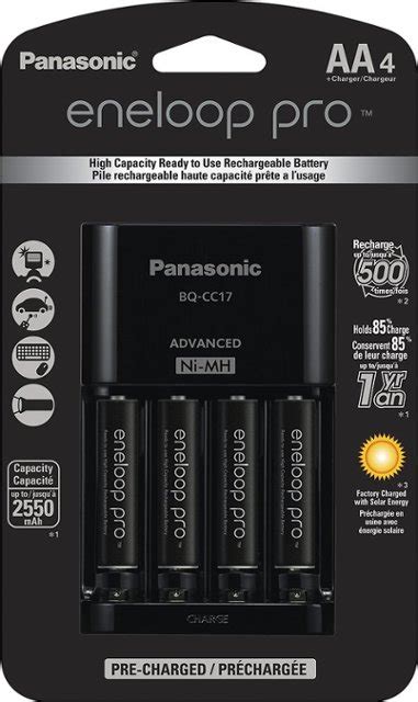 Panasonic Advanced Individual Battery Charger With Eneloop Pro Aa