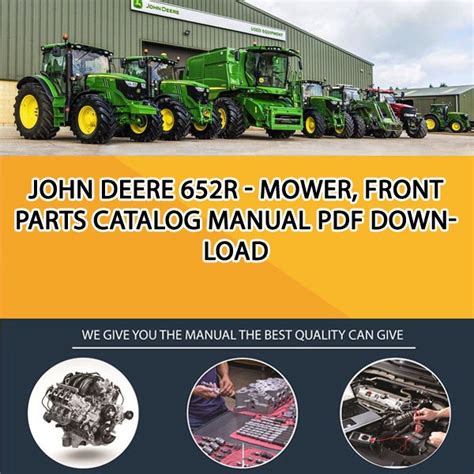 john deere  mower front parts catalog manual   service manual repair manual