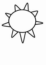 Matahari Mewarnai Mudah sketch template