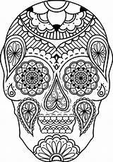 Skull Mandala sketch template