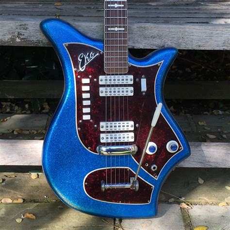 eko   ekomaster  blue sparkle guitar  sale denmark street guitars