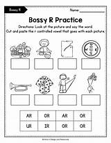 Controlled Vowels Bossy Vowel Phonics 2nd sketch template