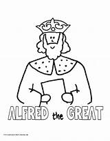 Alfred King Clipart History Pages Great Clipground Printables Coloring sketch template