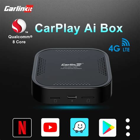 carlinkit carplay ai box android snapdragon   wireless android auto  lte netflix