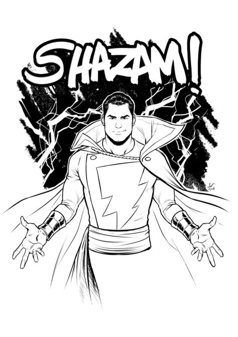 printable shazam coloring pages
