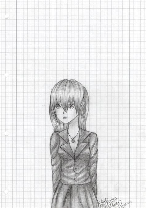 anime girl pencil drawing  narusakusasu  deviantart