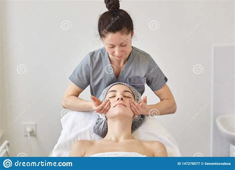 face massage people beauty spa healthy lifestyle and relaxation