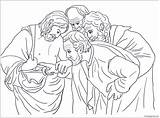 Doubting Thomas Coloring Color Pages sketch template
