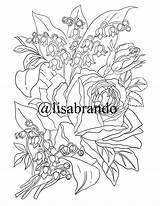 Bluebells Roses Brando sketch template