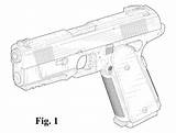 Glock Drawing Gun Pistol M1911 Getdrawings Hand Drawings sketch template