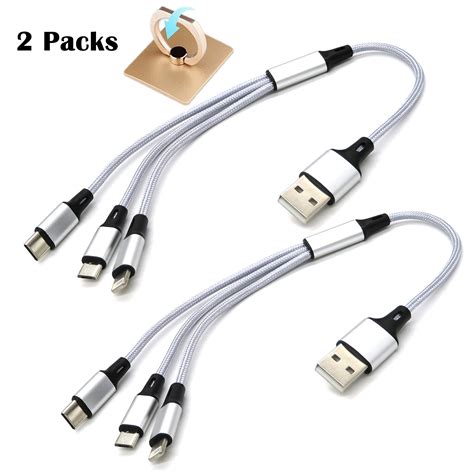 eekiiqi  packs short    usb charging cable ft multi charger cord nylon  ebay