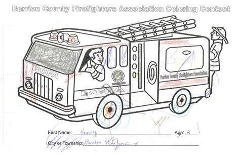 bcfa fire truck coloring contest