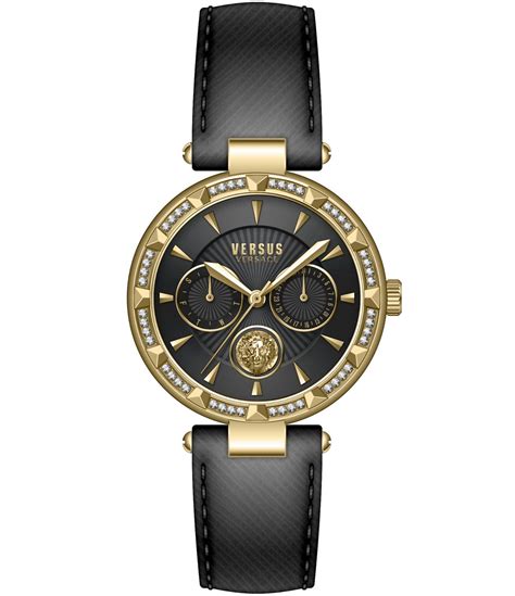 versace versus versace women s sertie crystal multifunction black