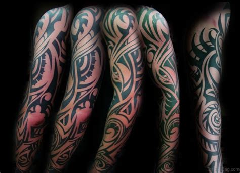 tribal sleeve tattoo color tribal tattoos design