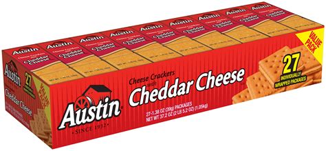 austin sandwich crackers cheese crackers  cheddar cheese  oz