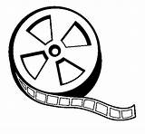 Coloring Movie Tickets Reel Clipart Clip sketch template