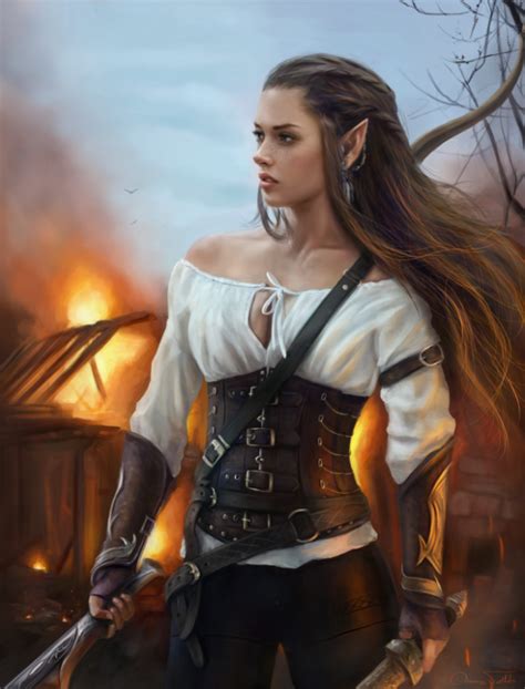 Preaty Elven Female Fantasy Art Women Warrior Woman Female Elf