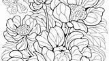 Blumenmalvorlagen Druckbare Detaillierte sketch template