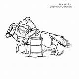 Barrel Realistic Getcolorings Pony Rodeo sketch template