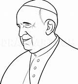 Pope Francis Drawing Sketch Draw Dragoart Print Paintingvalley Coloring Tutorials Tutorial Visit Online Step sketch template