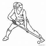 Hockey Coloring Pages Player Printable Kids Sports Print Drawing Cool2bkids Sticks Stick sketch template