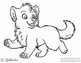 Loup Lineart Pup Stepandy Modeste Wolves Coloringhome sketch template