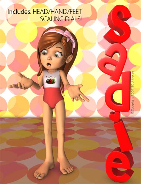 3d Universe Toon Girl Sadie 3d Models And 3d Software By Daz 3d