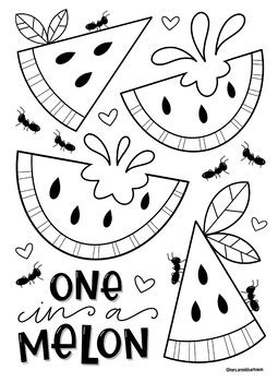 watermelon coloring page   arnolds art room tpt