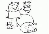Peppa Pig Coloring Pages Colouring Kids Printable Family A4 Print Popular Besök Getdrawings Info sketch template