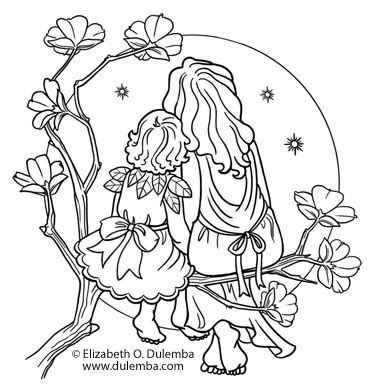dulemba coloring page tuesday mother  child mother  daughter