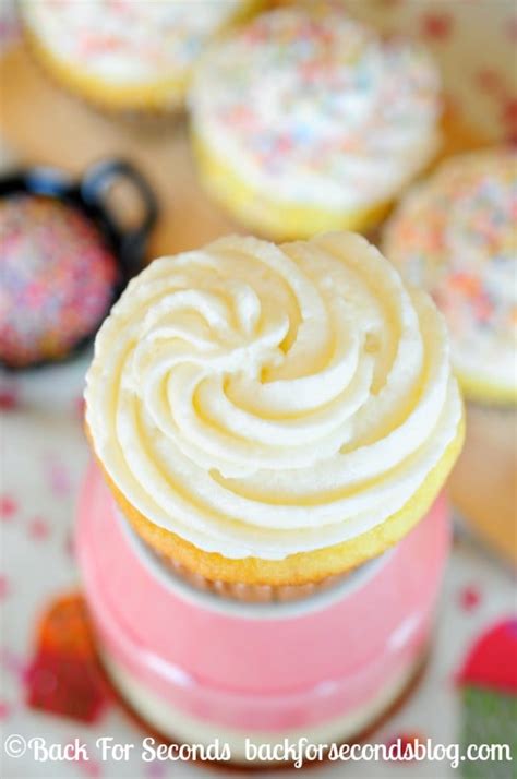 homemade lemon cupcakes with lemon frosting back for seconds