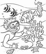 Coloring Pages Ocean Life Printable Getcolorings Color sketch template