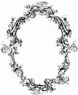 Victorian Border Filigree Transparent Frame Borders Vintage Frames Ornate Engraving Acanthus Clipart Clip Designs Tattoo Gothic Gold Marcos Baroque Cliparts sketch template